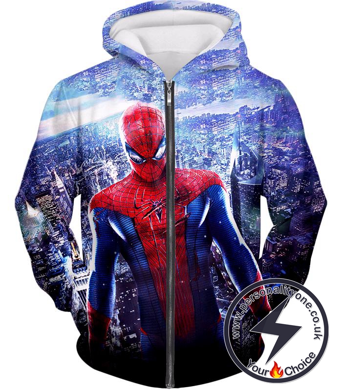 Amazing Spiderman Cool Movie Promo Zip Up Hoodie